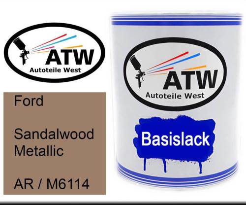 Ford, Sandalwood Metallic, AR / M6114: 1L Lackdose, von ATW Autoteile West.